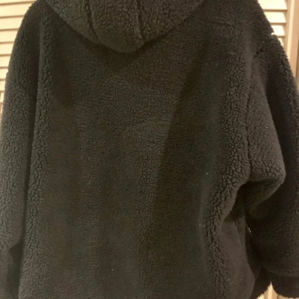 ALO Yoga Women's Sherpa Black Charcoal Teddy Jacket Sz S